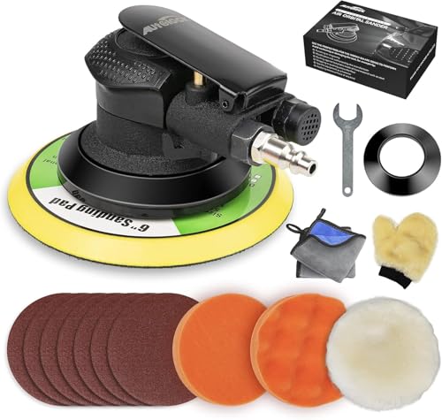 Autolcok Ponceuse excentrique pneumatique à air 150 mm pour polissage du bois, métal et...