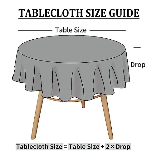 Nappe ronde en coton lin décoration table cuisine vert armée 250cm
