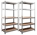 NICCO SHOP - NG04S09 - SCAFFALE METALLO ZINCATO A 5 RIPIANI IN MDF - PORTATA 875 KG. - 180x90x40 CM. (2)