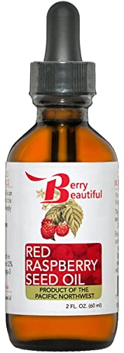 Berry Beautiful Red Raspberry Seed Oil (2 fl oz) - Pure & Cold-Pressed from US-Grown Seeds