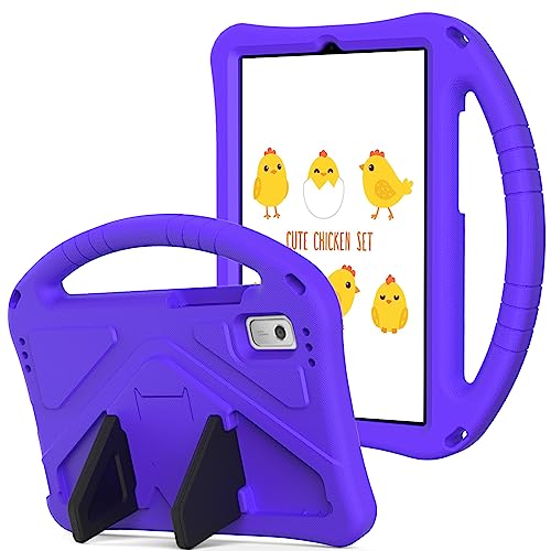 Coque Lenovo Tab M9 antichoc violette, idéale pour vos trajets en famille avec bandoulière