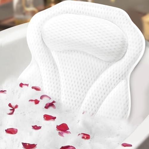 Amazon.com: Bath Pillow Bathtub Pillow, Luxury Bath Pillows for Tub Neck and Back Support, Bath ...