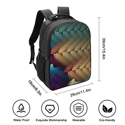 Mochila escolar para adolescentes artística con estampado 3D de moda 2