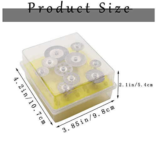 Ruibapa Diamond Cutting Wheel,10Pcs 1/8Inch Shank Diamond Cutting Discs Cut-Off Wheel Blades Set Rotary Tool For Cut Ceramic Glass P-Q-009 #TOP1
