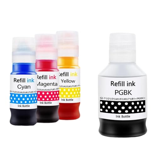 Bouteilles d'encre GI-41 GI-11 GI-21 de rechange pour imprimantes G1420 G2460