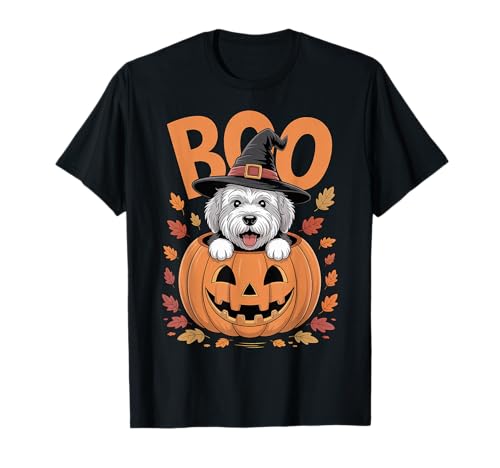 Disfraz de OES en Calabaza Halloween Viejo Pastor Inglés Camiseta