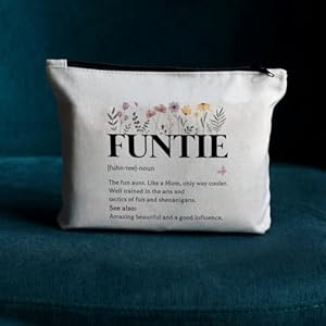 Funtie Definition Cosmetic Bag, Aunt Gifts, Auntie Gift Ideas, Funny Aunt Makeup Bag, Best Aunt Ever Gifts, Aunt Gifts from Niece Nephew Mothers Day Birthday Appreciation Gifts for Women Auntie Aunty Funtie Definition Cosmetic Bag Aunt Gifts Auntie Gift Ideas Funny Aunt Makeup Bag Best Aunt Ever Gifts Aunt Gifts from Niece Nephew Mothers Day Birthday Appreciation Gifts for Women Auntie Aunty