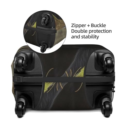 Travel Luggage Cover Fashion Suitcase Protector Black Bear Mother and Cub Spandex Baggage Covers Washable Suitcase Covers Anti-Scratch Luggage Cover Protectors Fits 18-32 Inch Suitcases X-Large3