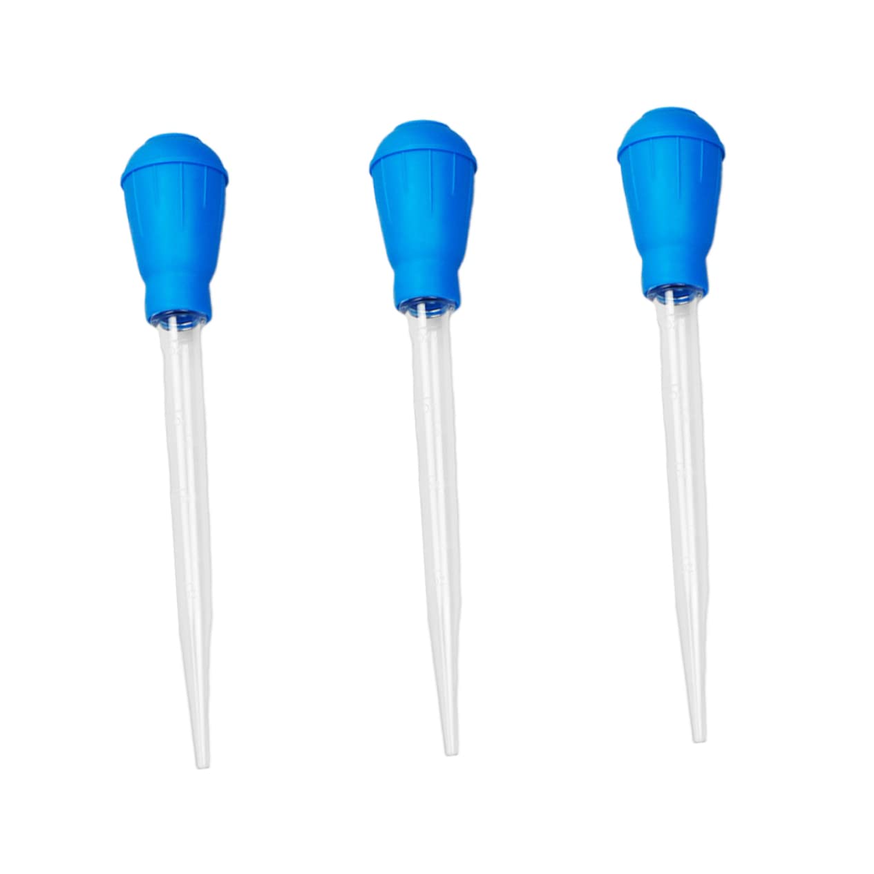 Mikikit 3pcs Dropper Tanks Aquariums Cleaning Fish Tank Waste Upgraded Fish Tank Clean Pipette Cleaner Fish Tank Skimmer Aquarium Water Pipette Gravel Changer Pipettes Plastic Blue
