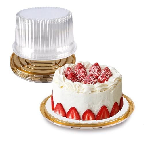 NPLUX 5 Pack Halloween Cake Boxes, 10.8x5.5 Cake Containers for Delivery