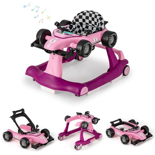 DREAMADE Lauflernhilfe, 4 in 1 Autoförmiger Lauflernwagen mit...