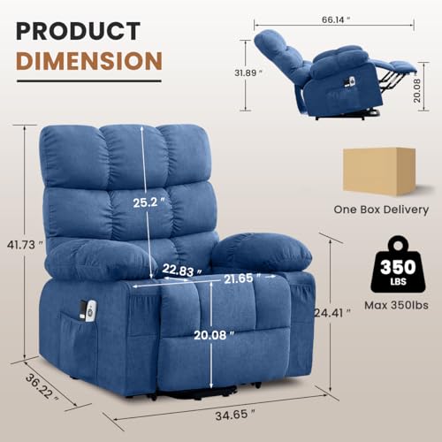 Sillón plegable textil azul eléctrico miniatura 2
