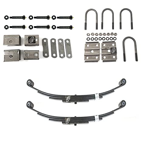 SOUTHWEST WHEEL™ Greaseable 3,500 lbs. Trailer Axle Suspension Kit Incl. Leaf Springs, Hanger & U-Bolt kit