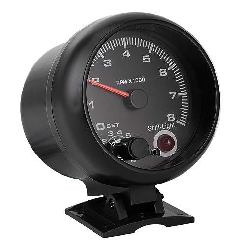 Carro Tacômetro 8000rpm Ponteiro Tacho Medidor Com Luz de Mudança 12v Universal