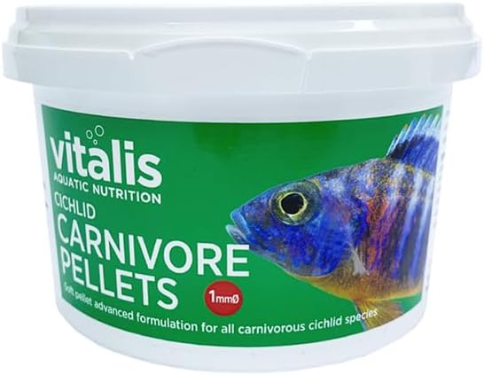 Vitalis Cichlid Carnivore Pellets Tropical Fish Food (1mm) 140g