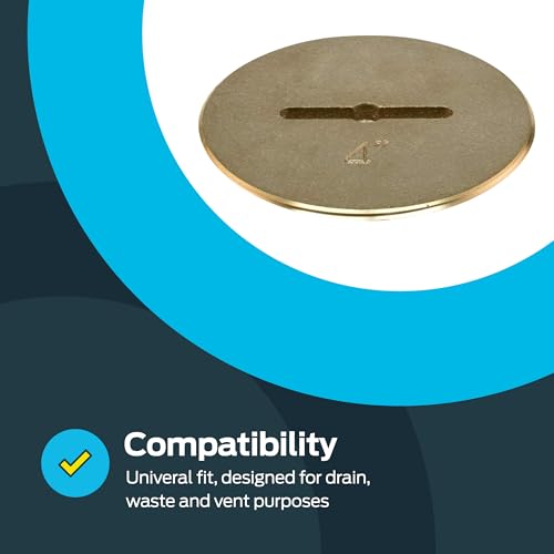 Eastman 4 Inch Slotted Brass Cleanout Plug, 42004