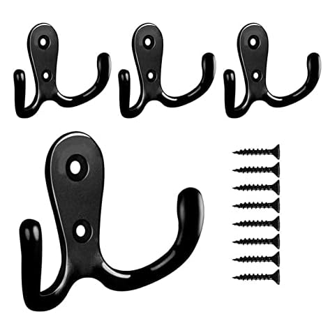 Yesmin 4-Piece Double Prong Coat Hooks Cover