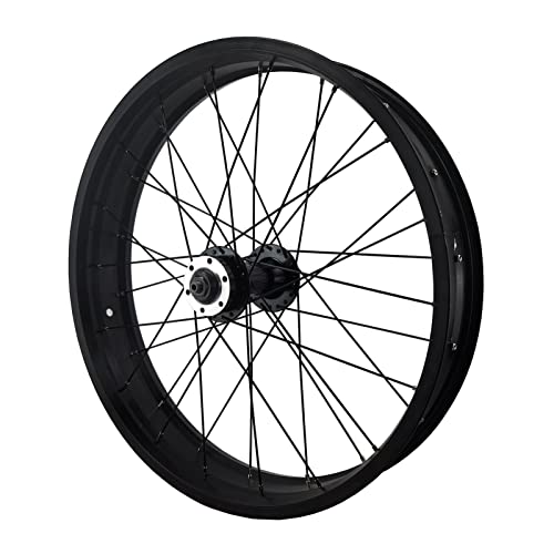 AttLvTu Roue Avant de Vélo Fat 20 x 4.0 Pouces - Jante Alliage Frein à Disque Compatible avec Beach Cruiser, Vélo Neige, VAE (Vélo Électrique) 20x4 - Moyeu 135mm