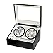 Caja Giratoria para Relojes Rotate Watch Winder, 4 + 6pu Cuchillo Automático De Relojería De Reloj De Relojería De Reloj De Relojería Con Motor Tranquilo Para Relojes Para Hombres Y Mujer(Color:Negro)