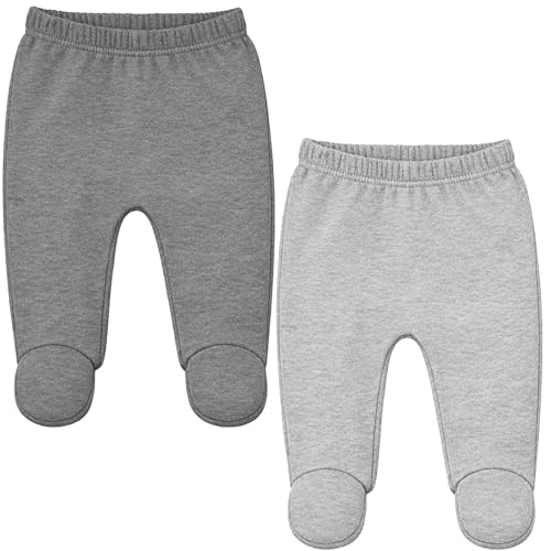 Image of 123 Bear Baby Soft Cotton Spandex Pants with Feet