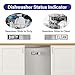 Dishwasher Clean Dirty Sign-Dishwasher Magnet Stainless Steel Clean Dirty Sign for Kitchen Organization Farmhouse Dishwasher Slide Indicator, Optional Adhesive Stickers