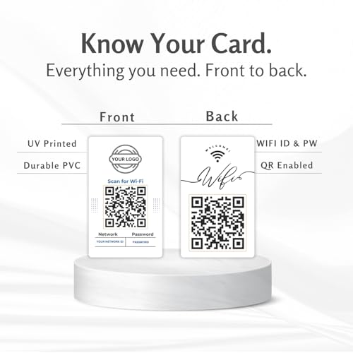 QR Code WiFi Password Card, UV Printed PVC, Easy Guest Network Access, Double-Sided by tinydabba - 3