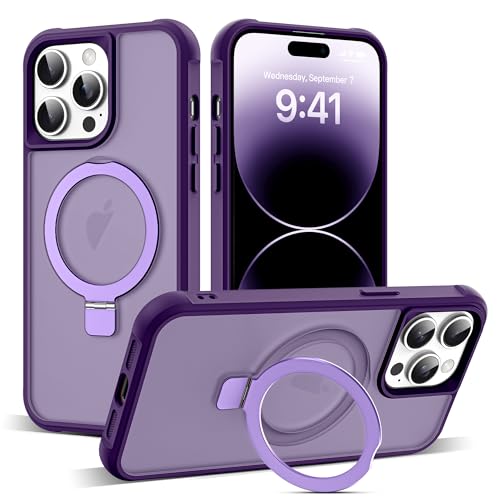 SKYLMW Compatible with iPhone 14 Pro Max Case with Stand,Purple