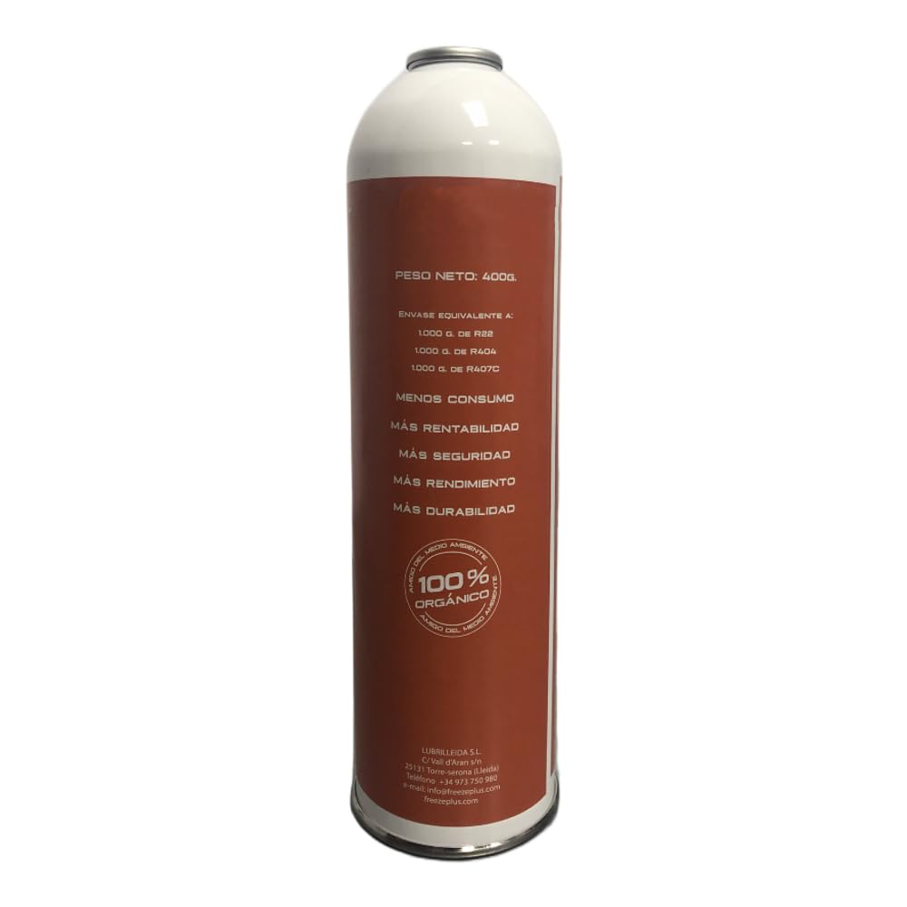 REPORSHOP - 3 Botellas Gas Refrigerante Freeze +22 400Gr Organico Compatible con R22, R404, R407C