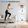Air Walker Glider Exercise Machine Cross Trainers Folding Vertical Climber Stair Stepper with LCD Display Home Fitness Full Body Cardio Adjustable Handlebar and Pedals 265lbs Capacity White