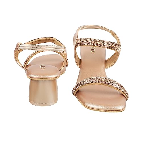Image of Metro Women Synthetic Leather Fashion Block Heel Sandal
