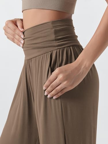 Image of ODODOS Women's Wide Leg Palazzo Lounge Pants with Pockets Light Weight Loose Comfy Casual Pajama Pants-26 /28 /30 inch /32 inch Inseam