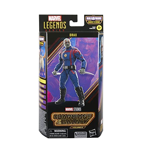 Marvel Legends Series Drax, Guardians of the Galaxy Vol. 3 6-Inch Action Figures, Red, Medium - Image 2