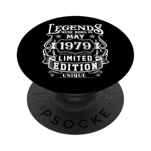Cumpleaños Mayo 1979 Edición Limitada Regalo Legend May PopSockets PopGrip Intercambiable