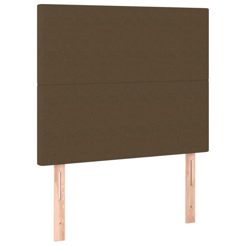 Tessuto con molle insacchettate Testiera regolabile Marrone scuro 120x200cm