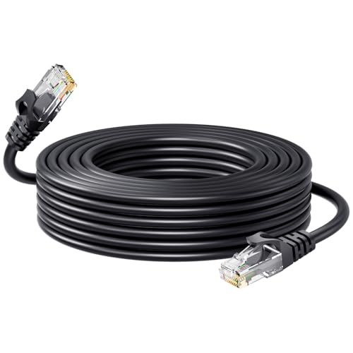 ANLINK 50ft 15M Cat6 Ethernet Cable, RJ45 LAN Patch Cable, 24AWG UTP CAT6 10Gbps Snagless High-Speed Wired Internet Cable for Router, Modem, Switch, PCs, Smart TV, Streaming Devices and More-Black