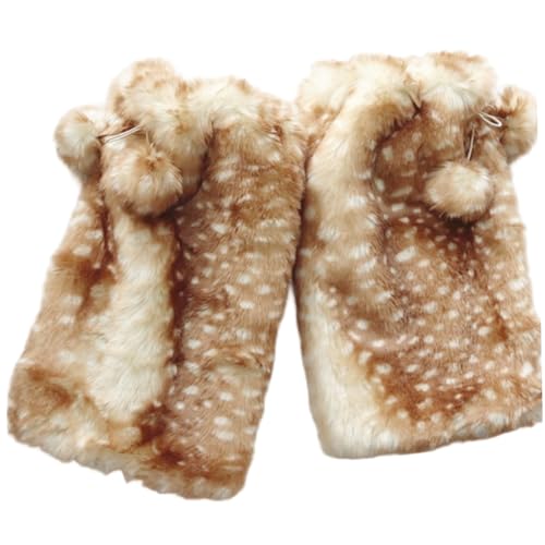 Jambières Y2K en fausse fourrure avec pompons doux pour bottes d'hiver de style kawaii chic