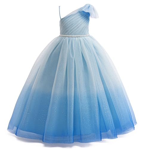 Tulle Flower Girls One Shoulder Formal Dress