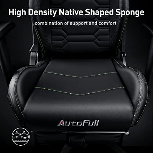 Autofull C3 Gaming Chair Ergonomic Office Chair With 3D Bionic Lumbar Support Racing Style Pu Leather Computer Pc Chair For Adults With Footrest,Black #TOP3