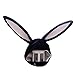 Sombrero De Conejito, Lindo Conejo De Peluche con Orejas De Conejo, Gorro con Orejeras Negro Talla única
