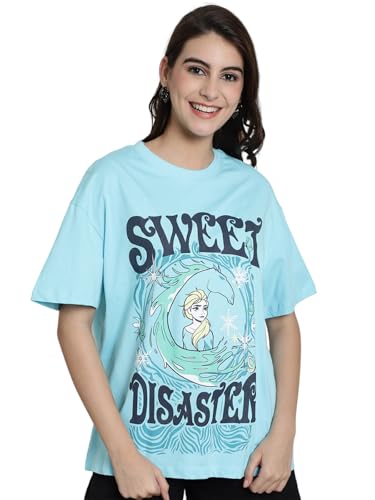 Fabflee Womens Regular T-Shirt (FB-NW-Oversize-508_XXL_Light Blue (B0CMQV6C3S) Amazon Price History, Amazon Price Tracker