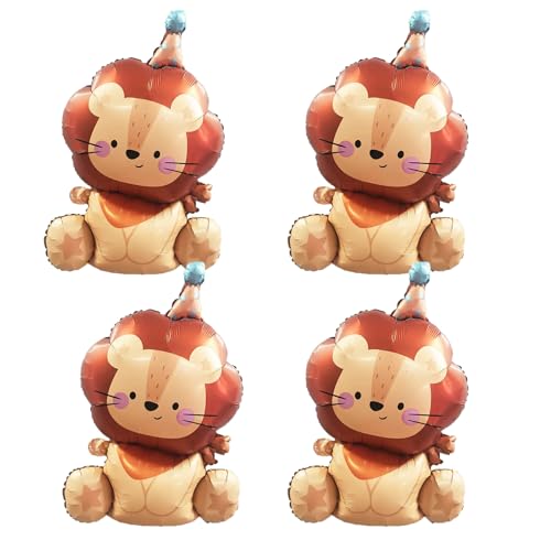 Ballons lion debout pour réussir une décoration anniversaire enfant thème safari facilement