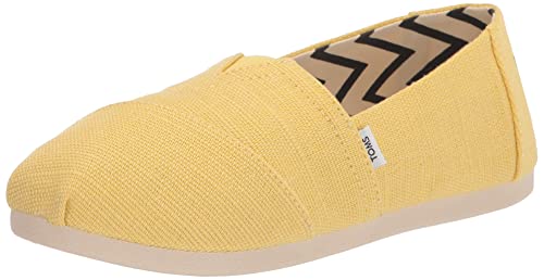 Image of TOMS Women's Alpargata Heritage Canvas Espadrille Loafer Flat, Sunny Yellow, 9