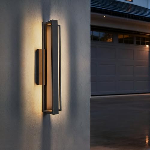Image of Tarentlight 23-inch Modern Large Outdoor Waterproof LED Wall Light,Concealed Lighting Design,IP65 25W 3000K, ADA Compliant,Outdoor Lantern Lights for Porch,Patio,Living Room,Garage,Commercial Plaza