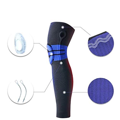 1 Pair Silicone Spring Support Knee Pad Basketball Meniscus Patella Protector Compression Leg Sleeve Sports Football Cycling