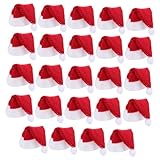 HOODANCOS 24 Piezas Mini Gorros de Santa Claus para Decoración Navideña Reutilizable para Fiestas Accesorios DIY Durables...