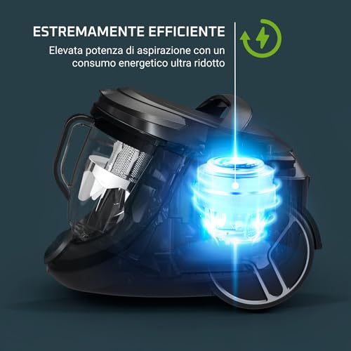 Rowenta RO7935 Silence Force Cyclonic Effitech, Aspirapolvere Senza Sacchetto, Nero, 2,5 Litri, 59 Decibel - 3