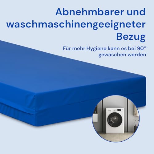 Geriafy - HR-Matratze Professional, 15 cm hoch | Wasserdichter Bezug | Geeignet für elektrisch verstellbare Lattenroste (90x190 cm), Blau