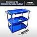FITHOIST 3-Tier Rolling Tool Cart, Thickened 440LBS Metal Mechanic Tool Cart on Wheels, Heavy Duty Rolling Carts with Wheels, Utility Service Carts for Mechanics Garage Warehouse Workshop Repair Shop