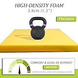 Roseley Waterproof Chair Cushion With Ties Outdoor Seat Pad Removable Water-Resistant Cover Durable Comfy Patio Garden Lawn Seating [Lime Green, 50 x 44 x 4cm] - Image 4