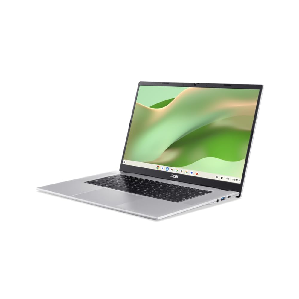 Acer Chromebook 315 CB315-8H - Ordenador Portátil 15,6" FullHD (MediaTek Kompanio 540, 4GB RAM, e-MMC 64, ChromeOS) Plata, QWERTY + 3 Meses de Google AI Pro con Gemini Pro y 5TB de Almacenamiento